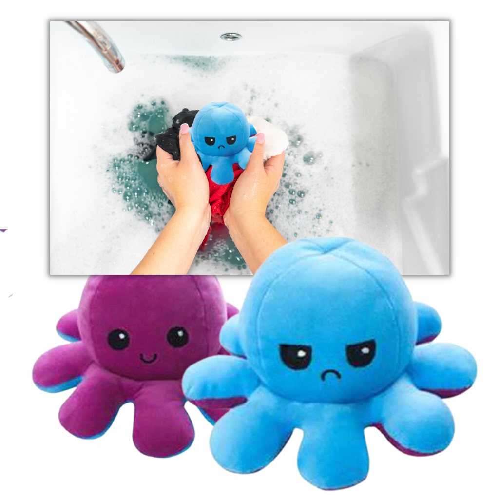 Mood Expressing Octopus Plush with Reversible Happy and Sad Faces for Kids All Vera Mart