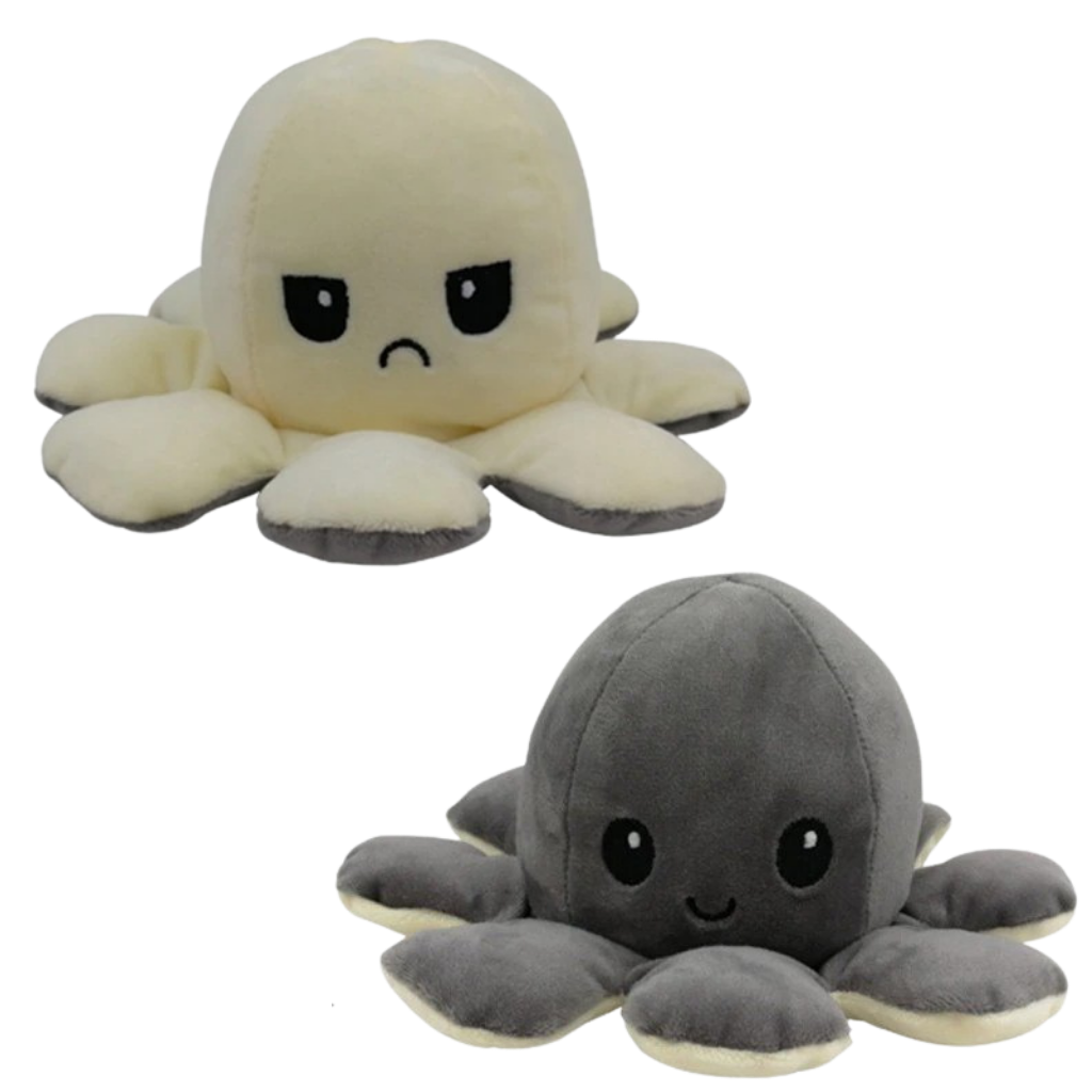 Mood Expressing Octopus Plush with Reversible Happy and Sad Faces for Kids All Vera Mart