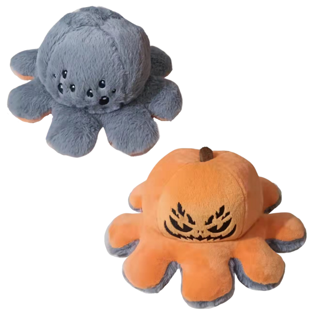 Mood Expressing Octopus Plush with Reversible Happy and Sad Faces for Kids All Vera Mart