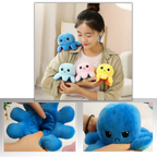 Mood Expressing Octopus Plush with Reversible Happy and Sad Faces for Kids All Vera Mart