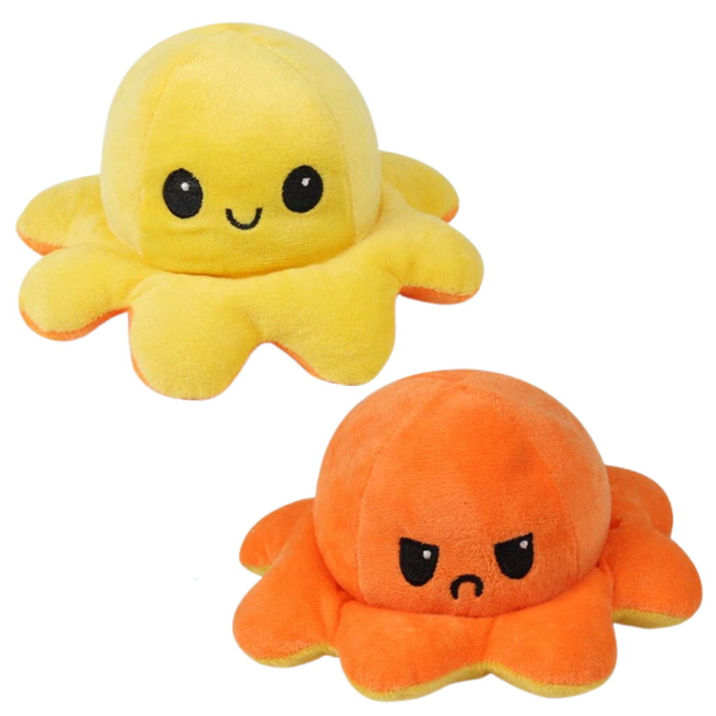 Mood Expressing Octopus Plush with Reversible Happy and Sad Faces for Kids All Vera Mart