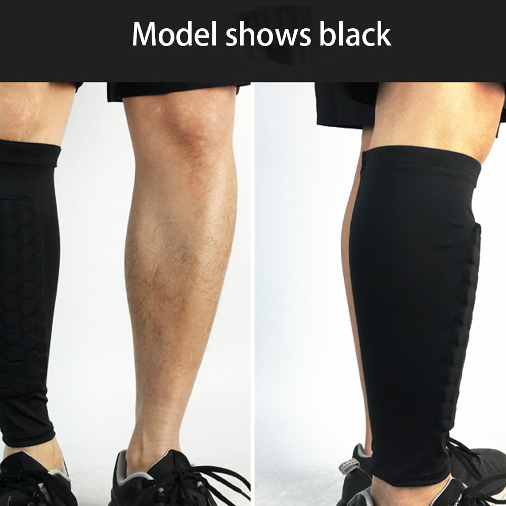 Shin Guard Sleeve with Honeycomb Foam Padding and Silicone Grip, Compression Fit All Vera Mart