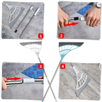 Extendable Floor and Window Sweeper with 53.1 Inch Reach and Rubber Head All Vera Mart