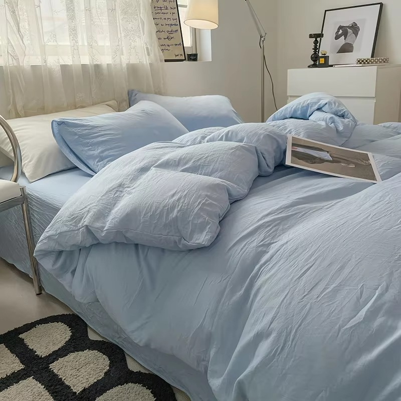 Brushed Microfiber Duvet Cover with Hidden Zipper and Matching Pillowcases All Vera Mart