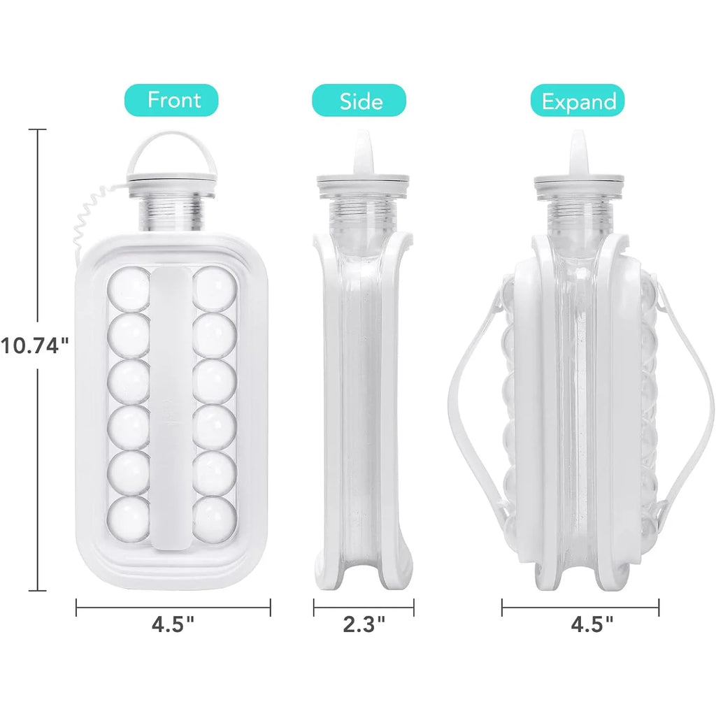 Spherical Ice Maker Bottle with Airtight Seal and Dishwasher Safe Design All Vera Mart