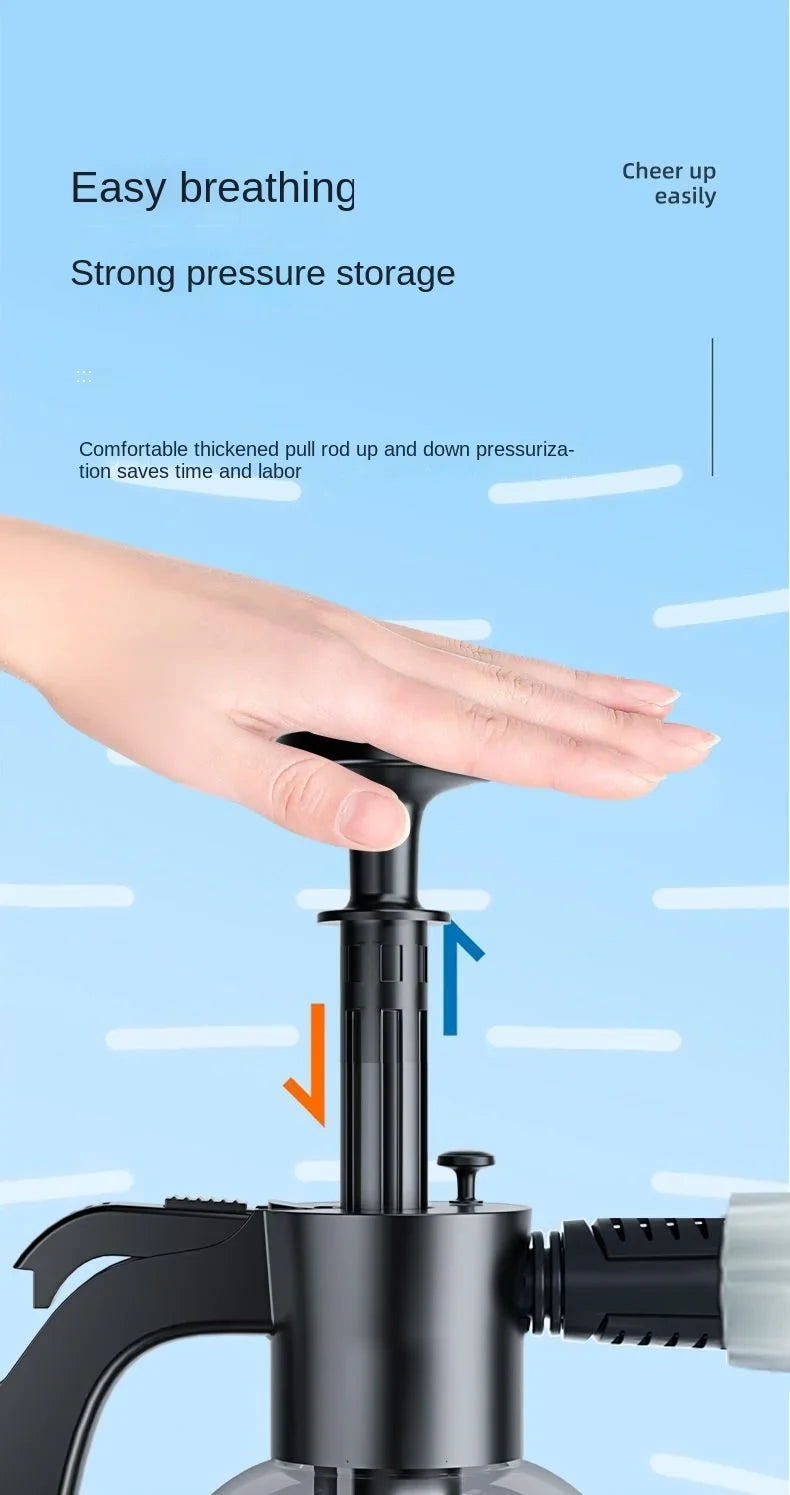 Hand Pump Foam Washer with Dual Nozzles and 2L Bottle for Car Cleaning All Vera Mart