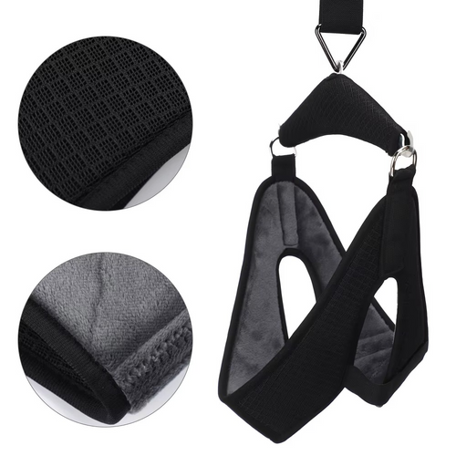 Cervical Traction Device with Door Mount and Adjustable Straps, Foldable All Vera Mart