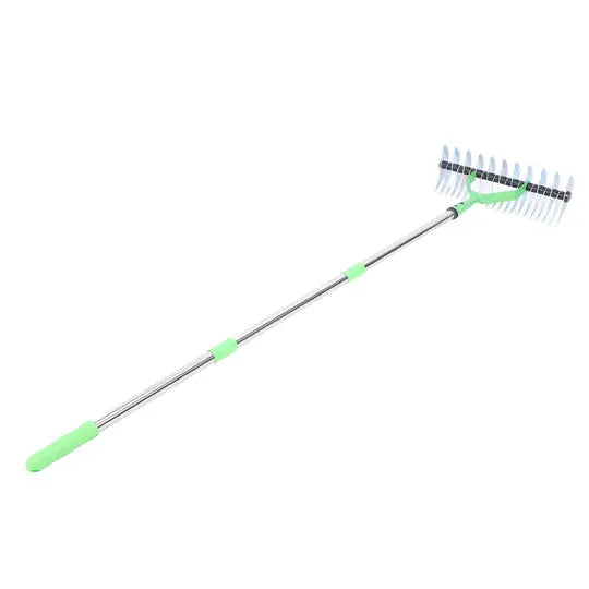 Long Reach Thatch Rake for Dethatching Dead Grass Allvera-mart