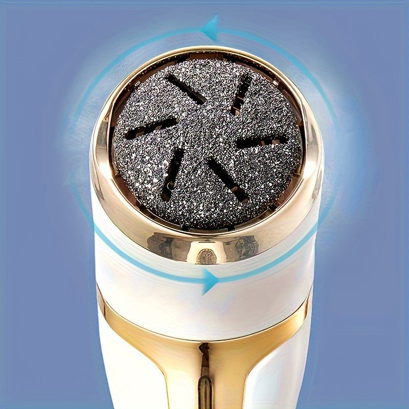 Electric Foot File with Built-In Vacuum and Three Grinding Heads, Waterproof Rechargeable All Vera Mart