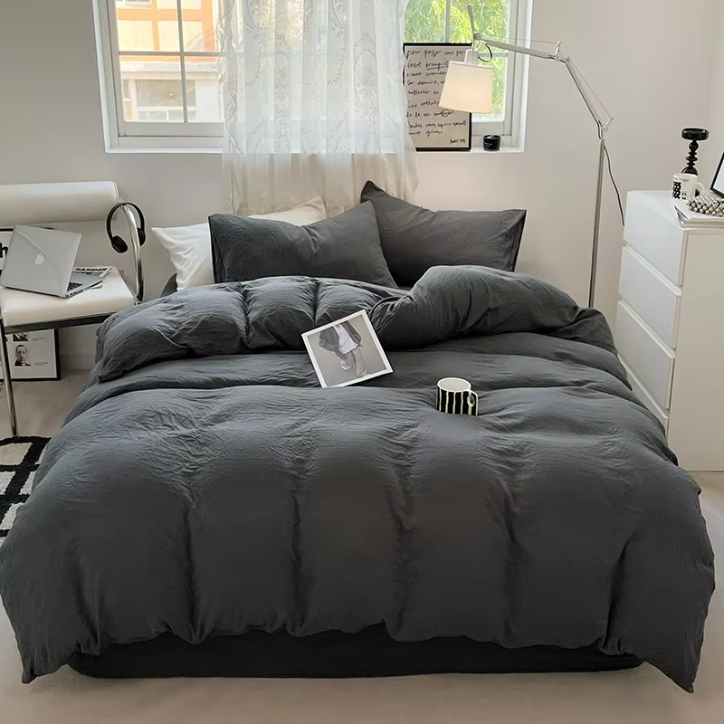Brushed Microfiber Duvet Cover with Hidden Zipper and Matching Pillowcases All Vera Mart