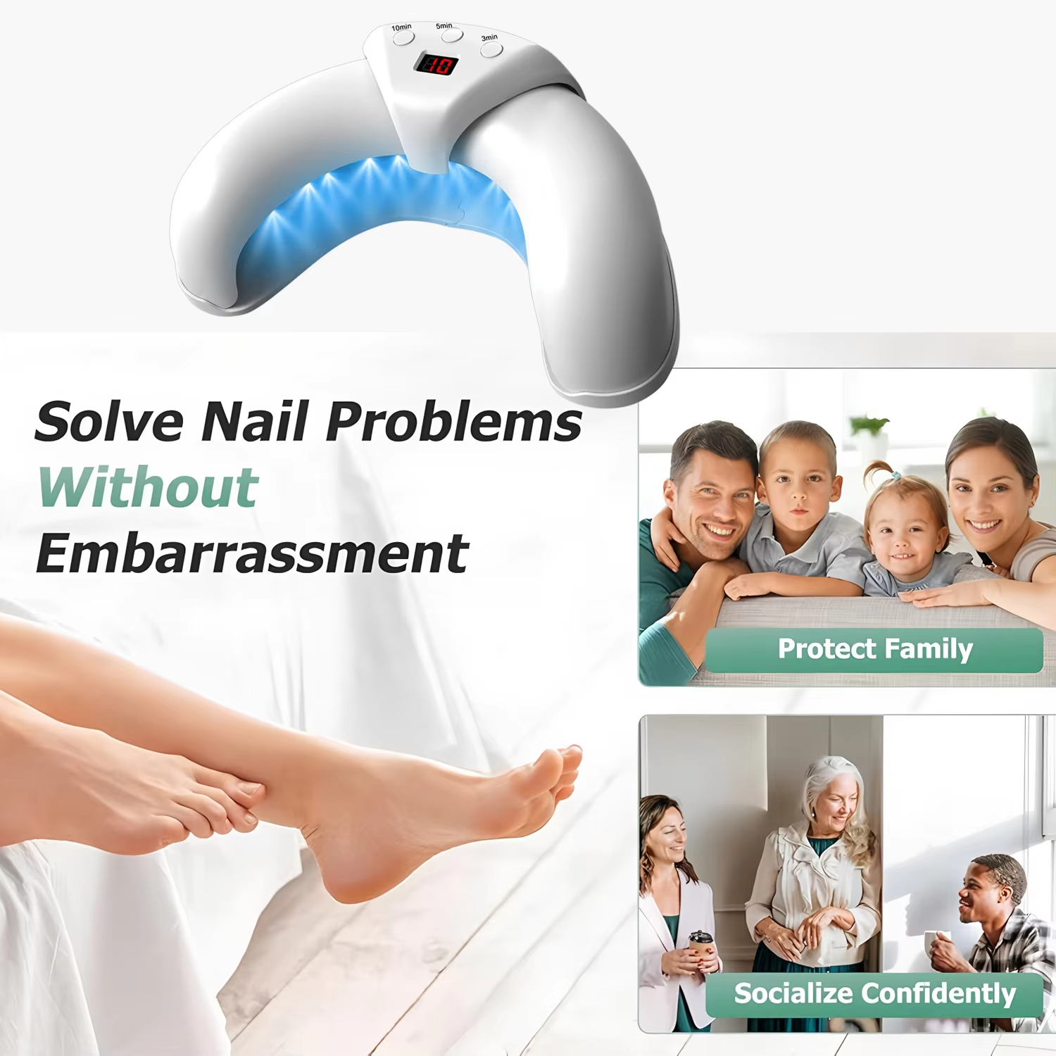Handheld Nail Laser with Rechargeable Battery for Fingernails and Toenails All Vera Mart