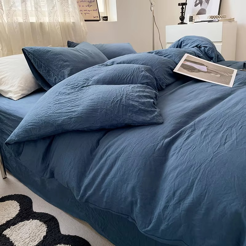 Brushed Microfiber Duvet Cover with Hidden Zipper and Matching Pillowcases All Vera Mart