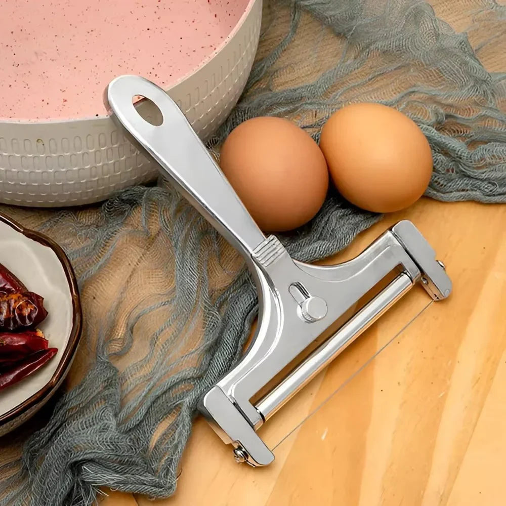 Adjustable Cheese Slicer with Stainless Steel Frame and 4 Spare Wires All Vera Mart