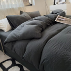 Brushed Microfiber Duvet Cover with Hidden Zipper and Matching Pillowcases All Vera Mart