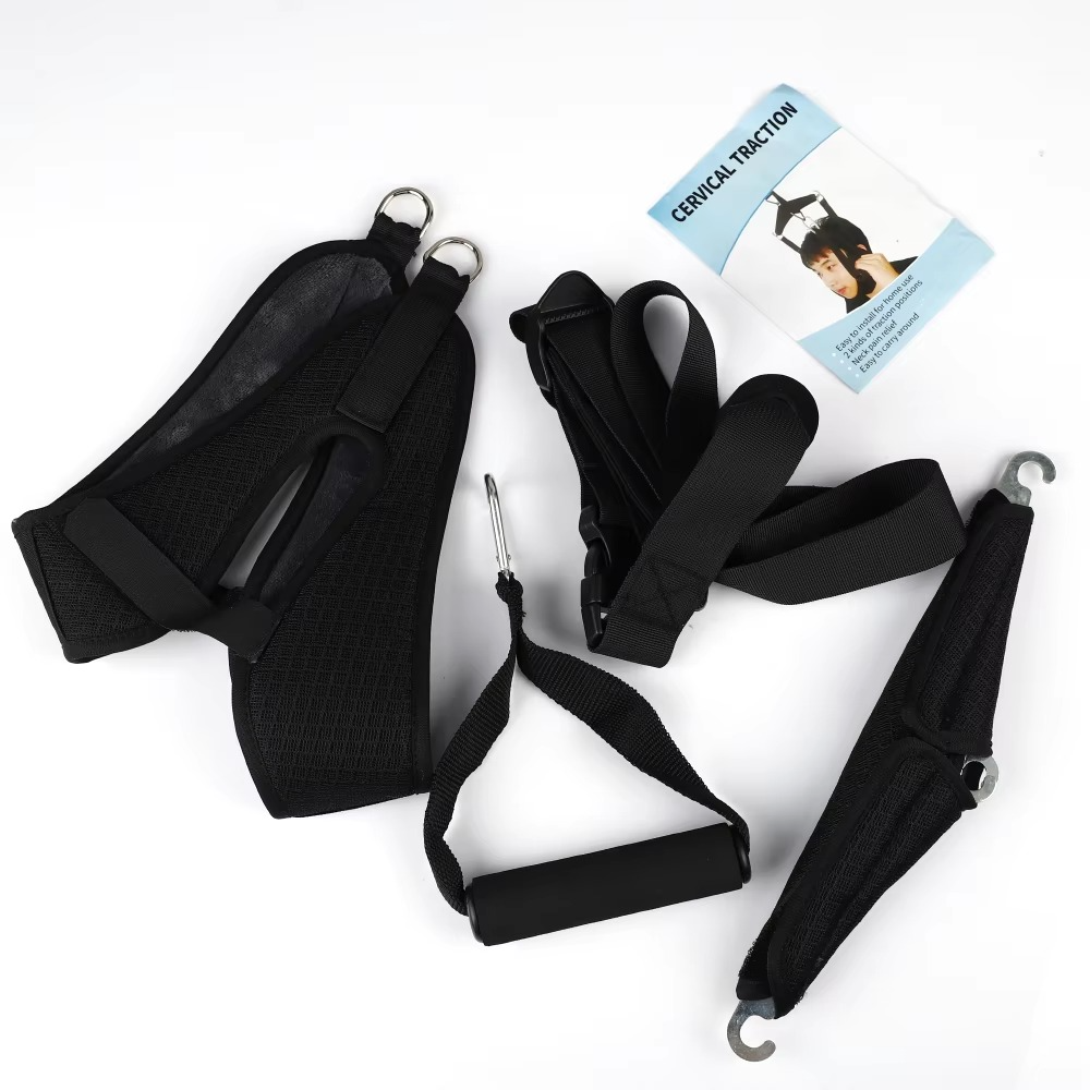 Cervical Traction Device with Door Mount and Adjustable Straps, Foldable All Vera Mart