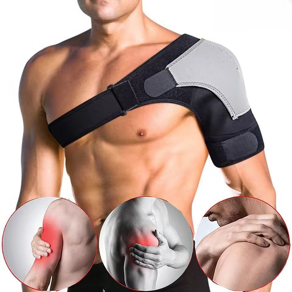 Adjustable Shoulder Compression Brace with Dual Straps and Ice Pack Pocket All Vera Mart