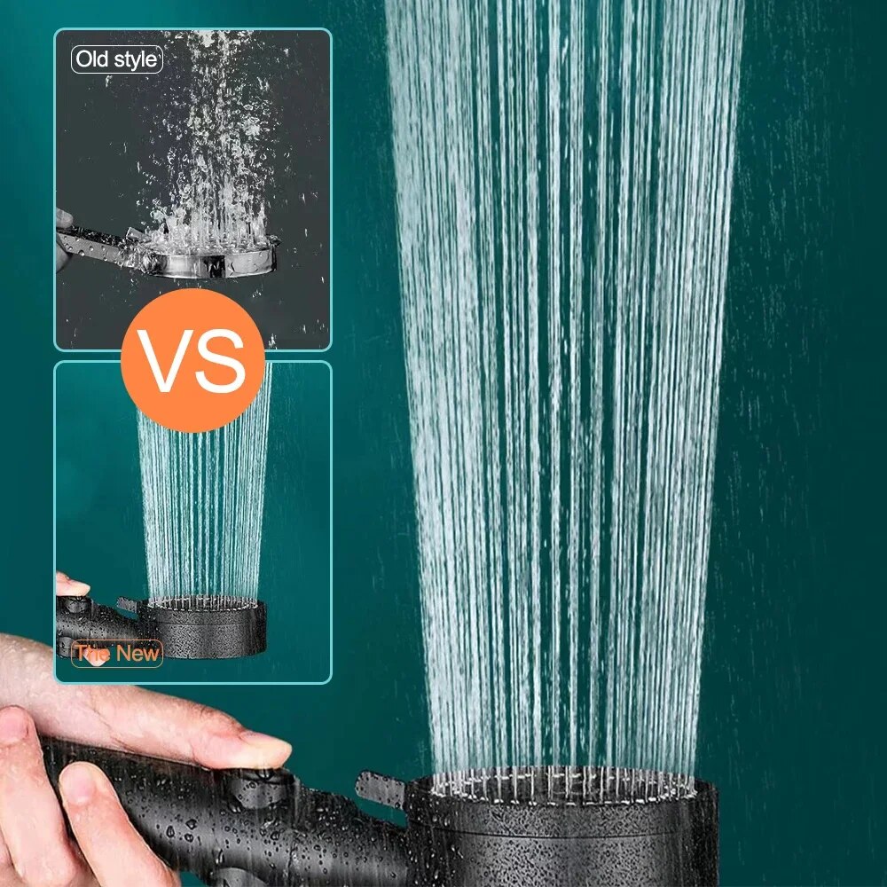 Handheld Shower Head with 5 Spray Patterns and Built-In Flow Control All Vera Mart