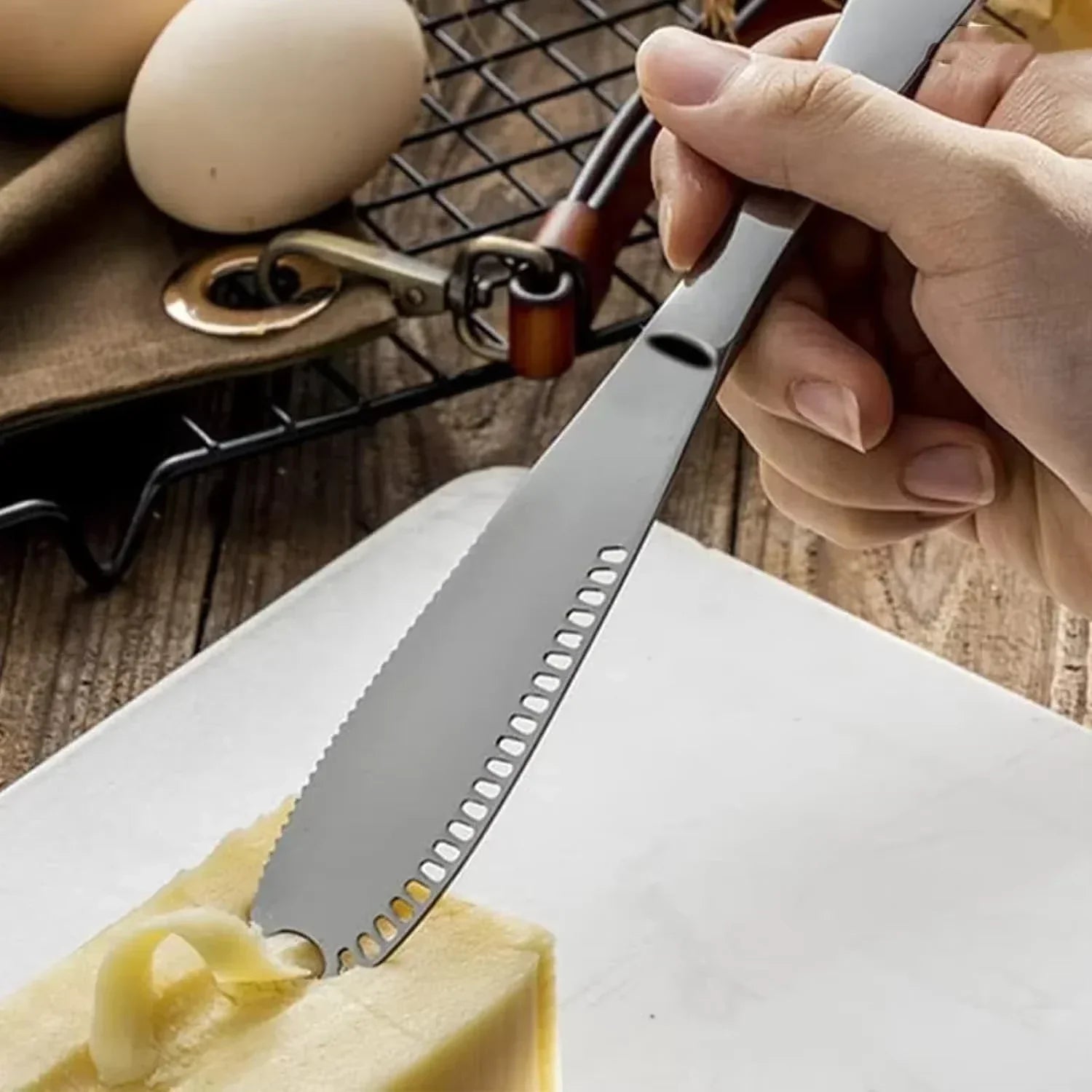 Adjustable Cheese Slicer with Stainless Steel Frame and 4 Spare Wires All Vera Mart
