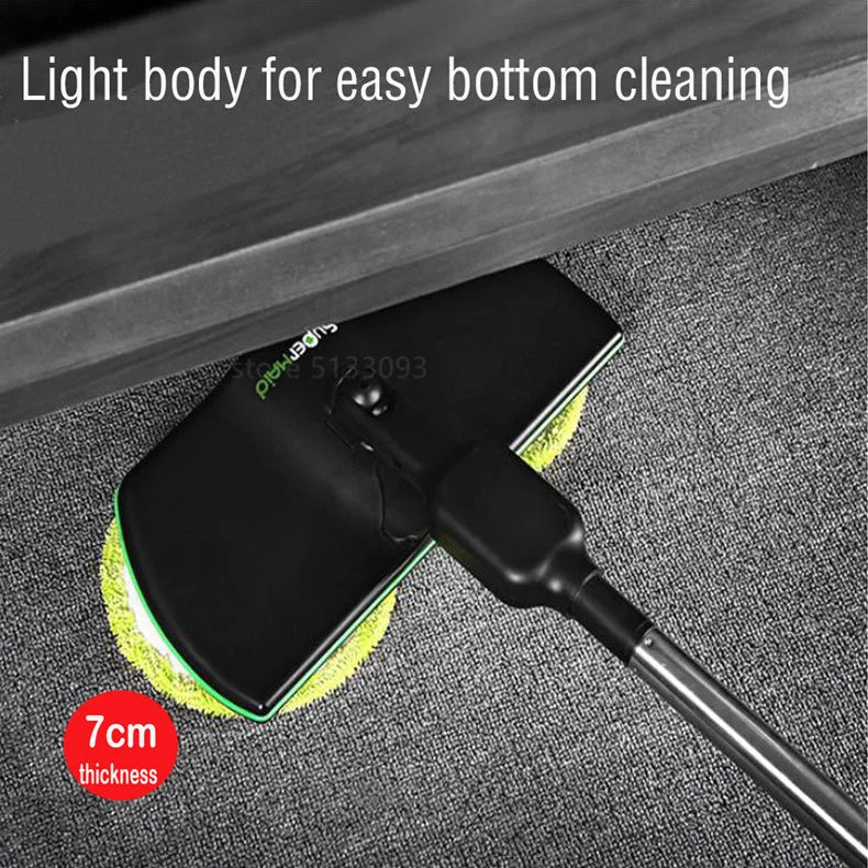 Dual Motor Electric Spin Mop with 180 Degree Swivel Head and Extendable Pole All Vera Mart