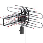Outdoor TV Antenna with 360 Degree Rotation and Dual Outputs for VHF/UHF Reception All Vera Mart