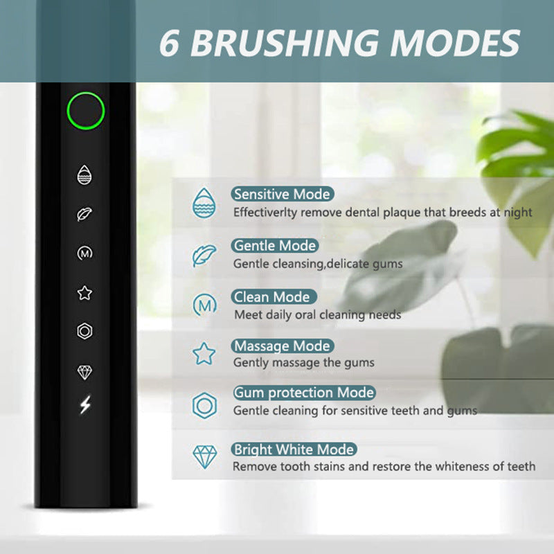 Electric Toothbrush with 45,000 Vibrations and Six Cleaning Modes, IPX7 Waterproof All Vera Mart