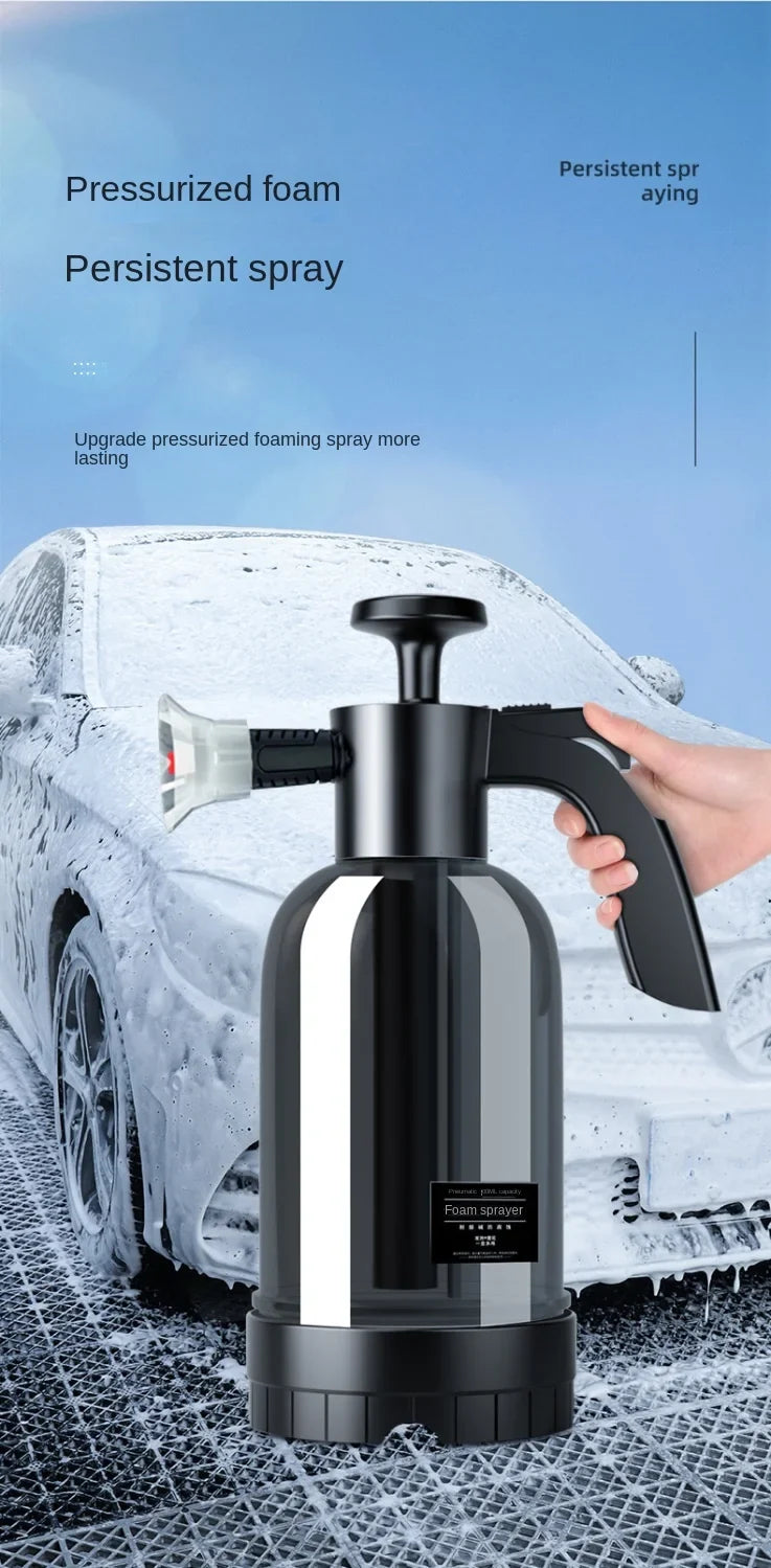 Hand Pump Foam Washer with Dual Nozzles and 2L Bottle for Car Cleaning All Vera Mart