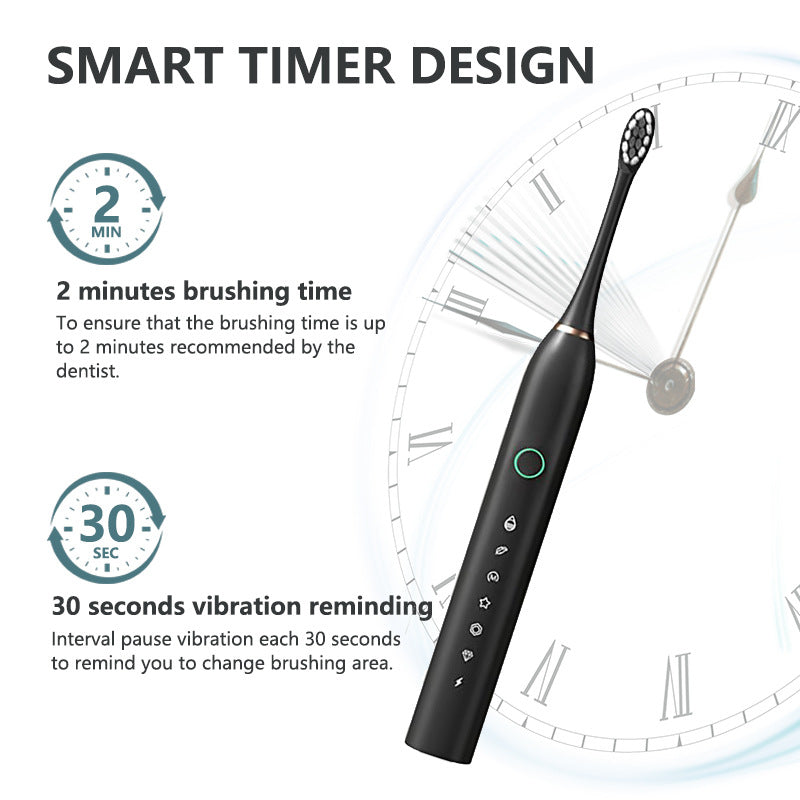 Electric Toothbrush with 45,000 Vibrations and Six Cleaning Modes, IPX7 Waterproof All Vera Mart