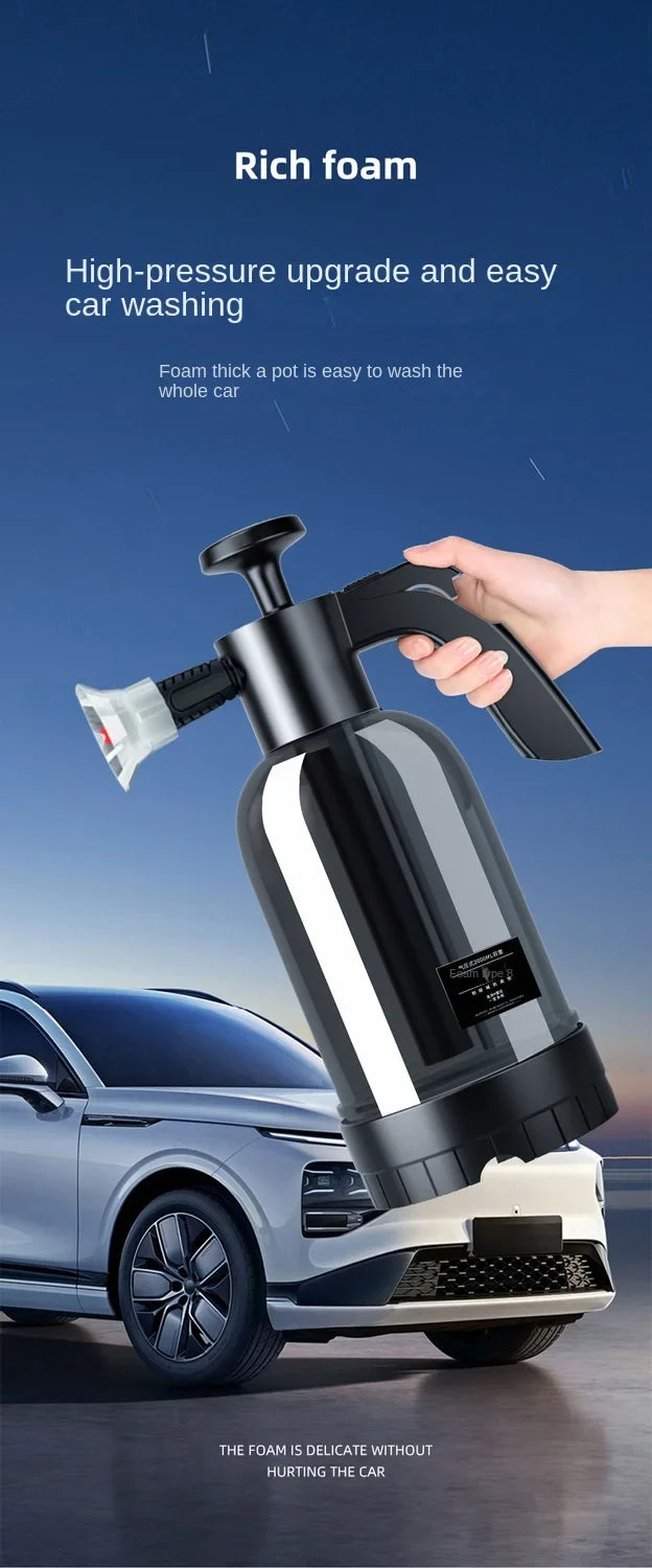 Hand Pump Foam Washer with Dual Nozzles and 2L Bottle for Car Cleaning All Vera Mart