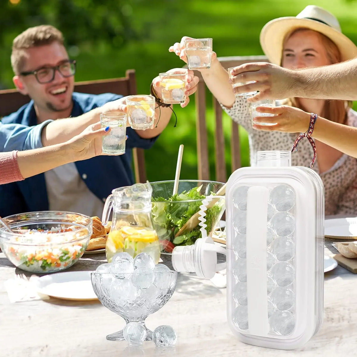 Spherical Ice Maker Bottle with Airtight Seal and Dishwasher Safe Design All Vera Mart