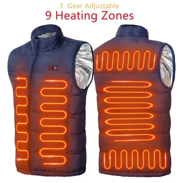 Softshell Heated Jacket with 9 Zones and 3 Temperature Settings for Cold Weather All Vera Mart