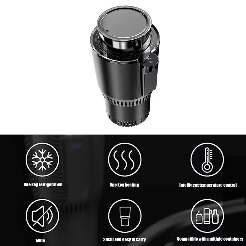 Thermoelectric Car Cup Holder with Dual Temperature Control and LED Display All Vera Mart