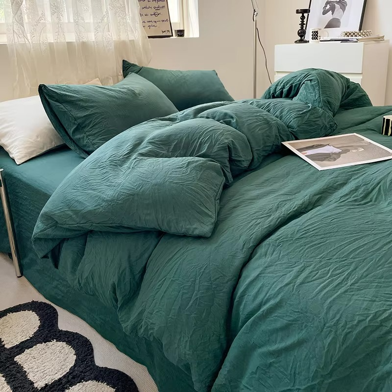 Brushed Microfiber Duvet Cover with Hidden Zipper and Matching Pillowcases All Vera Mart