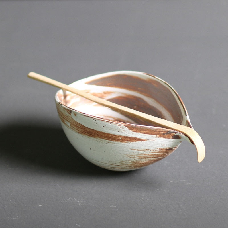 Matcha Whisk Set with Ceramic Bowl and Bamboo Whisk, Wooden Spoon All Vera Mart