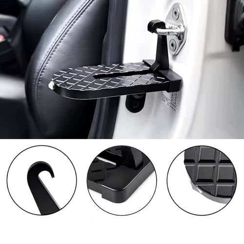 Aluminum Alloy Roof Rack Step with Rotatable Hook and Textured Grip, Window Breaker All Vera Mart
