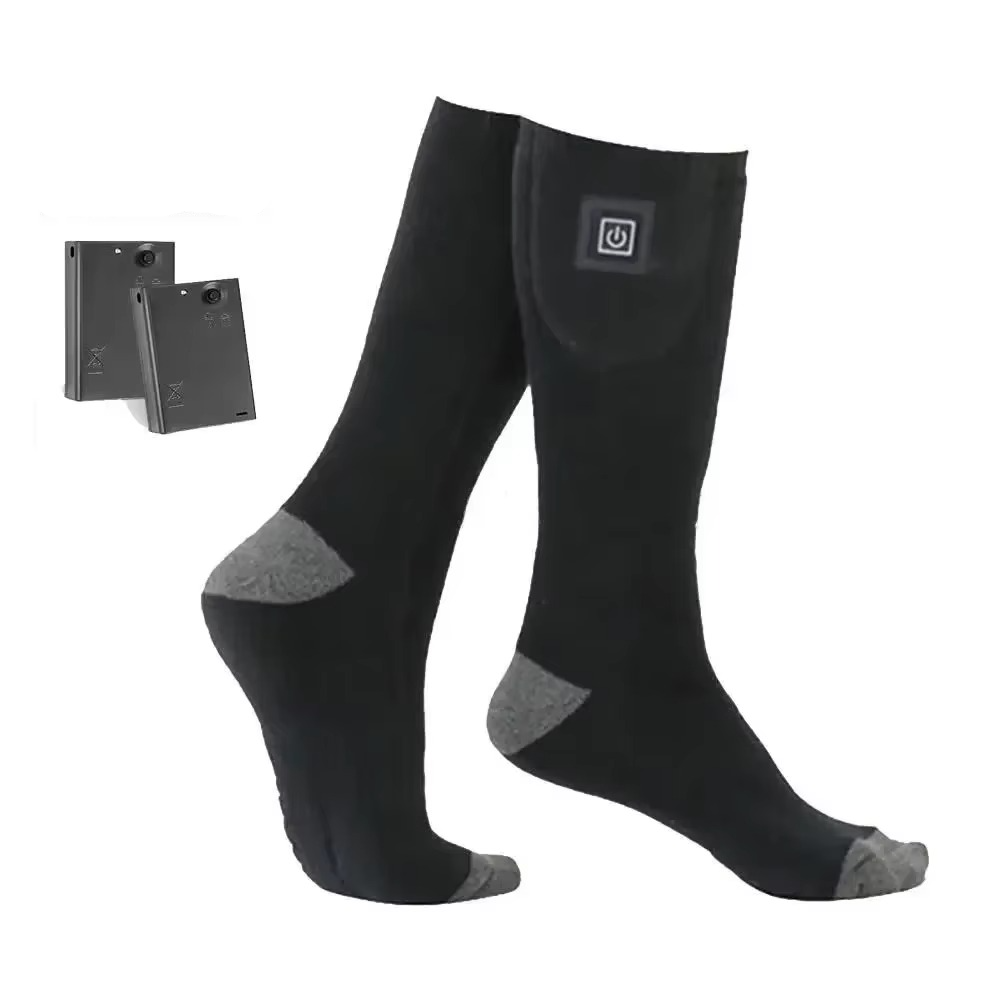 Heated Socks with Rechargeable Battery and Cushioned Sole for Winter Activities All Vera Mart