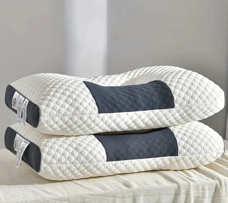 Cervical Support Pillow with Contoured Design and Soybean Fiber Filling All Vera Mart