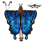 Printed Butterfly Wing Shawl and Matching Headband for Costumes