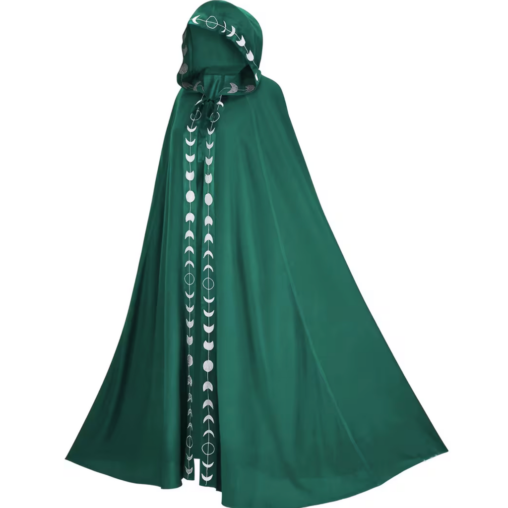 Medieval Hooded Cape for Adults with Attached Hood
