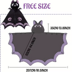 Wearable Bat Wing Hoodie with Plush Fur and Extended Sleeves