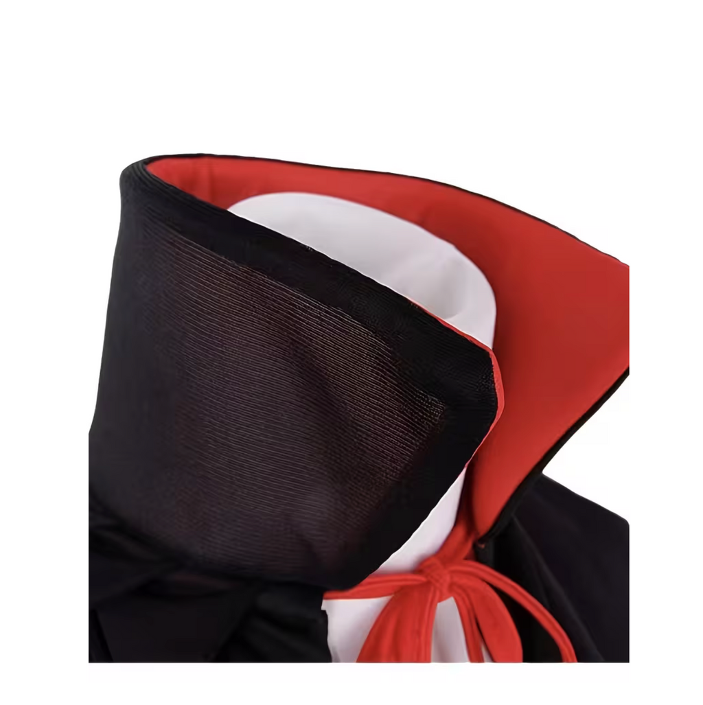 Double Sided Gothic Cape with Stand Collar and Front Lacing