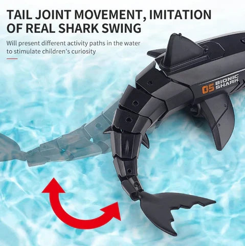 Remote Control Swimming Shark Toy with Rechargeable Battery and Long Range Control All Vera Mart