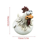 Resin Chicken Garden Statue with Hand Painted Details and Weather Resistant Design All Vera Mart