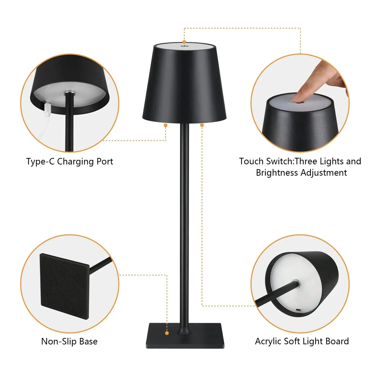 LED Desk Lamp with Flexible Neck and 3 Color Temperature Modes All Vera Mart