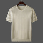 Sullivan | Ribbed Crewneck Cashmere T-Shirt for Men
