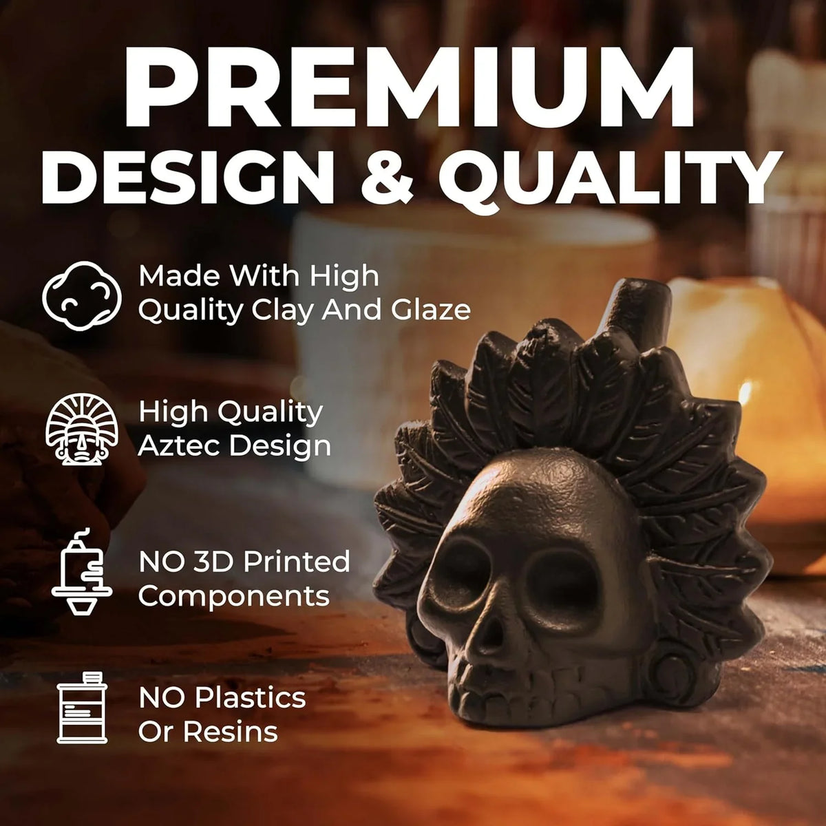 Ceramic Skull Whistle with 126.3dB Sound and Ergonomic Grip for Events All Vera Mart