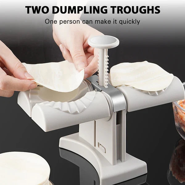 Dual Head Dumpling Press with Stainless Steel Cutters and Rubber Grip Base All Vera Mart