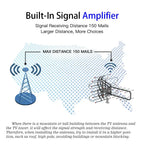 Outdoor TV Antenna with 360 Degree Rotation and Dual Outputs for VHF/UHF Reception All Vera Mart