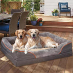 Dog Bed with Orthopedic Foam and Raised Cushioned Walls, Machine Washable All Vera Mart
