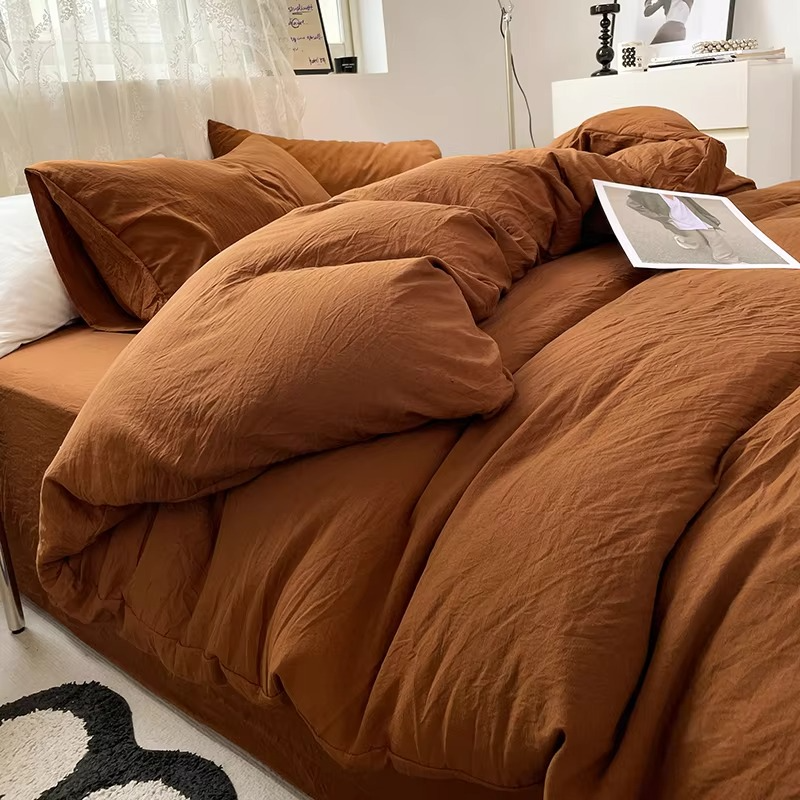 Brushed Microfiber Duvet Cover with Hidden Zipper and Matching Pillowcases All Vera Mart