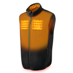 Mens Heated Knit Vest with Four Heating Zones and Rechargeable Battery for Cold Weather